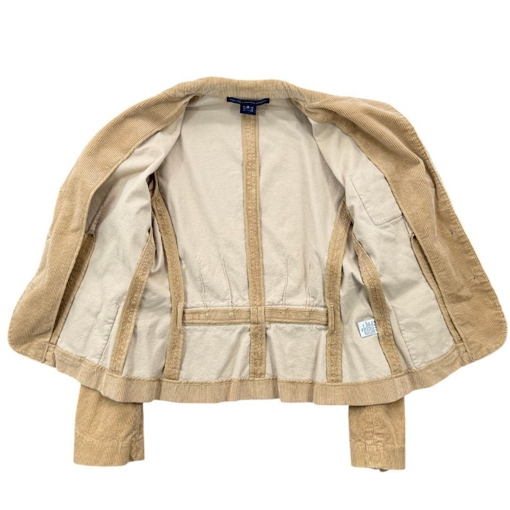 Vtg Ralph Lauren Sport Corduroy Blazer Tan Jacket 14 - Picture 7 of 10